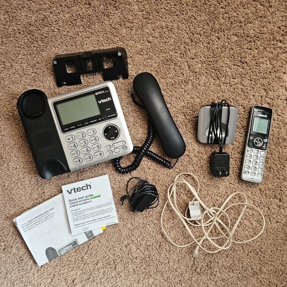 VTech CS6649 Cordless Corded Phone Answering System Caller ID w Box Complete - Picture 2 of 10